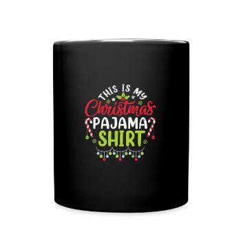 C’est ma chemise de pyjama de Noël hommes femmes - Mug uni - noir - Devant