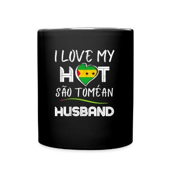 São Toméan Husband Proud Wife - Full Colour Mug - black - Front