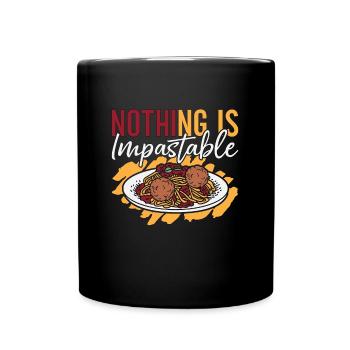 Boulettes de viande Rien n’est impâteable Pâtes Boulette de viande - Mug uni - noir - Devant