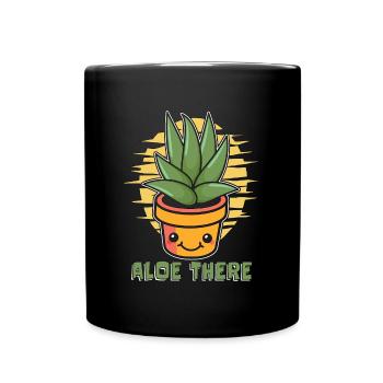 Succulent Aloe There Loves Gardening Potted Plant - Full Colour Mug - black - Front