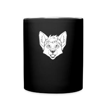 Furry Fandom Fursuits Fox - Mug uni - noir - Devant