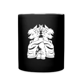 Furry Fandom Fursuits Füchse - Tasse einfarbig - Schwarz - Vorne