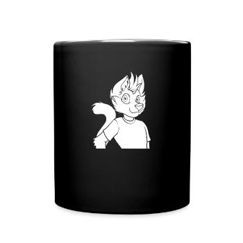 Furry Fandom Fursuits Fuchs - Tasse einfarbig - Schwarz - Vorne