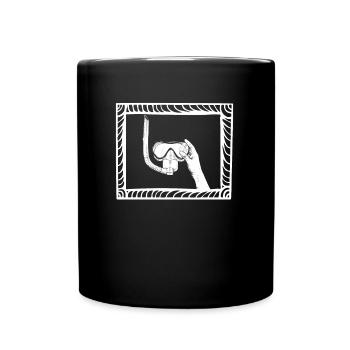 Tauchen Taucher - Tasse einfarbig - Schwarz - Vorne