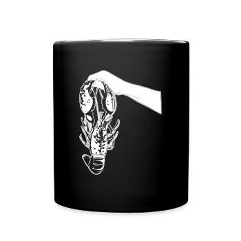Hummer Lobster - Tasse einfarbig - Schwarz - Vorne
