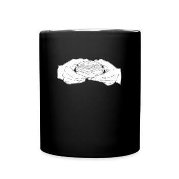 Vegetarisch Vegetarier - Tasse einfarbig - Schwarz - Vorne