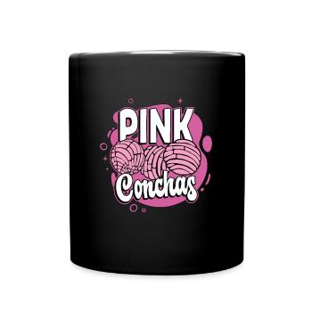 Pink Conchas aime la cuisine mexicaine Pain sucré aux coquillages - Mug uni - noir - Devant