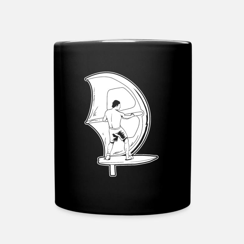 Wing Surf Wing Foil - Full Colour Mug - black
