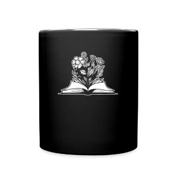 Bookworm Bookworm Flowers - Full Colour Mug - black - Front