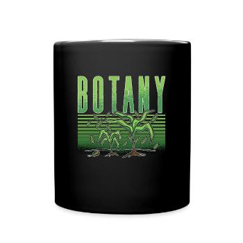 Botany Loves Gardening Planting Botanical Garden - Full Colour Mug - black - Front