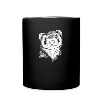 Ferret Iltis Cute - Full Colour Mug - black - Front