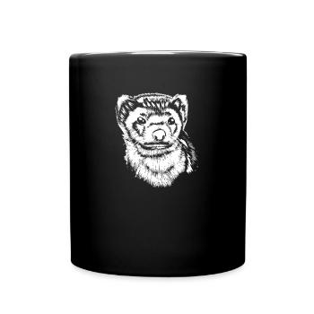 Ferret Iltis Cute - Full Colour Mug - black - Front