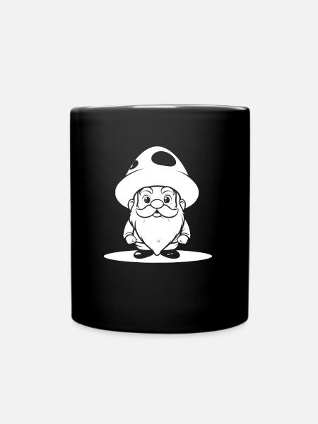 Pilzsammler Pilze - Tasse einfarbig - Schwarz