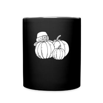 Thanksgiving Pumpkin - Full Colour Mug - black - Front