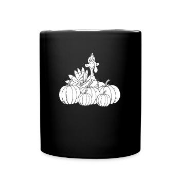 Thanksgiving Pumpkin - Full Colour Mug - black - Front