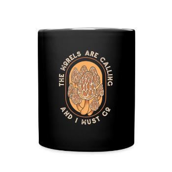 Mushroom Pickers Mushrooms Morel - Full Colour Mug - black - Front