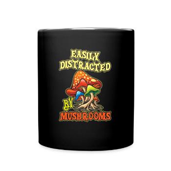 Mushroom pickers Mushrooms Mushrooms - Full Colour Mug - black - Front