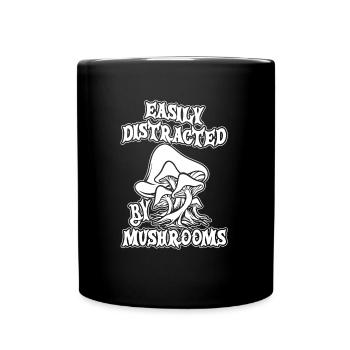 Mushroom Picker Mushrooms - Full Colour Mug - black - Front