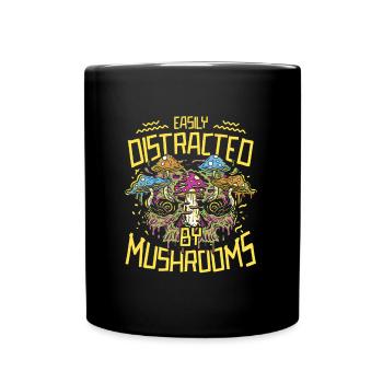 Cueillette de champignons Cool - Mug uni - noir - Devant