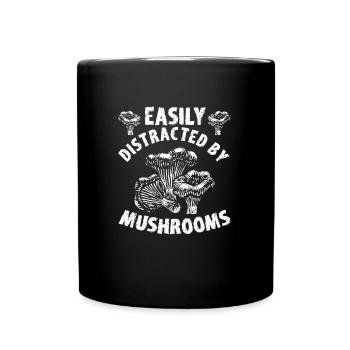 Mushroom Pickers Mushrooms Morel - Full Colour Mug - black - Front