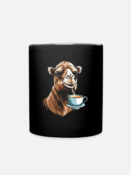 Kamel Kaffee - Tasse einfarbig - Schwarz