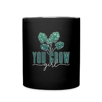 Monstera You Grow Fille Jardinier Monstera Deliciosa - Mug uni - noir - Devant