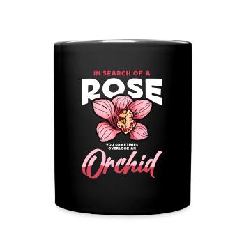 Orchidées à la recherche d’une rose que vous jardinez parfois - Mug uni - noir - Devant