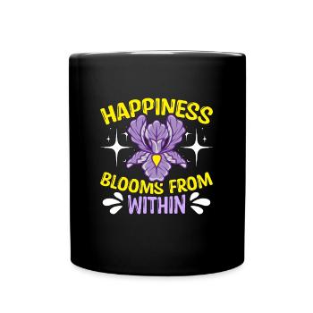 Le bonheur des orchidées fleurit de l’intérieur d’un producteur d’orchidées - Mug uni - noir - Devant
