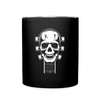 E Gitarre Elektrogitarre Schädel Guitar Head - Tasse einfarbig - Schwarz - Vorne