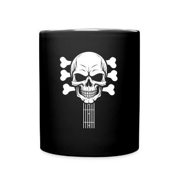 E Gitarre Elektrogitarre Skull Guitar Head - Tasse einfarbig - Schwarz - Vorne