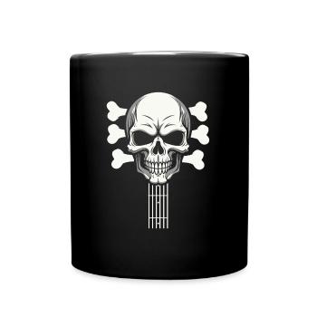 E Gitarre Elektrogitarre Skull Guitar Head - Tasse einfarbig - Schwarz - Vorne