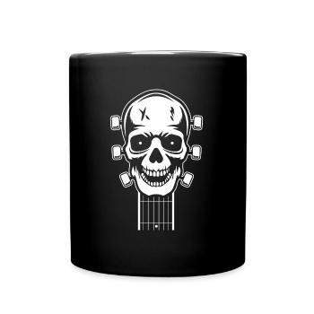 E Gitarre Elektrogitarre Skull Guitar Head - Tasse einfarbig - Schwarz - Vorne