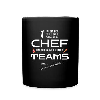 Lustiges Chef Vorgesetzter Abteilung Team Geschenk - Tasse einfarbig - Schwarz - Vorne