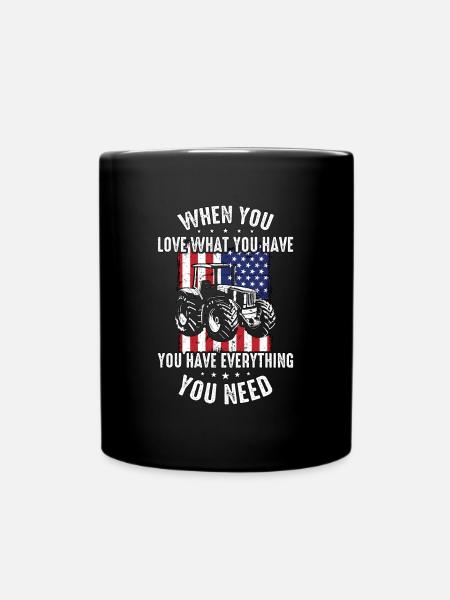 Moissonneuse-batteuse Quand on aime ce qu’on a La vie agricole - Mug uni - noir