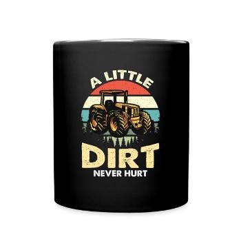 Harvester A Little Dirt Never Hurt Retro Farmer - Full Colour Mug - black - Front