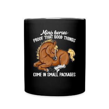 Amateur de chevaux miniatures - Mug uni - noir - Devant