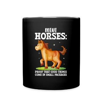 Amateur de chevaux miniatures - Mug uni - noir - Devant