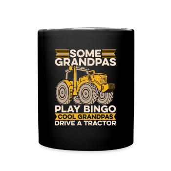 Harvester Some Grandpas Play Bingo Farming Life - Full Colour Mug - black - Front