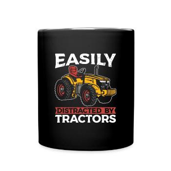 Harvester Easily Distracted By Agriculture Machine - Full Colour Mug - black - Front