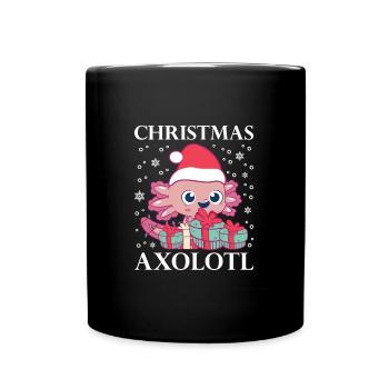Axolotl Lovers Christmas Outfit for Christmas - Full Colour Mug - black - Front