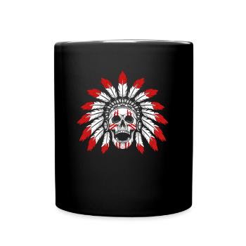 Indigenous Skull and Crossbones - Full Colour Mug - black - Front