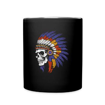 Indigenous Skull and Crossbones - Full Colour Mug - black - Front