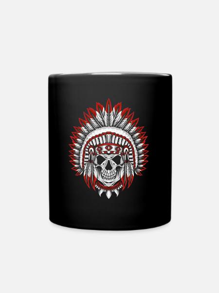 Indigene Totenkopf - Tasse einfarbig - Schwarz