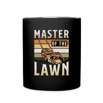 Tondeuse Maître De La Pelouse Herbe Tonte Tonte De Pelouse - Mug uni - noir - Devant