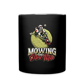 Tondeuse déplaçant le jardinier tondeur de pelouse Extra Mile - Mug uni - noir - Devant