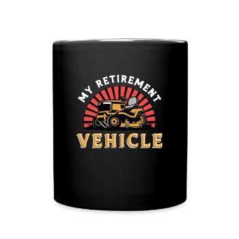Tondeuse Mon Véhicule De Retraite Tracteur À Gazon Tonte - Mug uni - noir - Devant