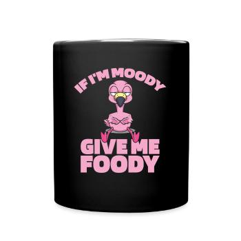 Flamingo Drôle Si Je Suis De Mauvaise Humeur Donnez-Moi Gourmand - Mug uni - noir - Devant