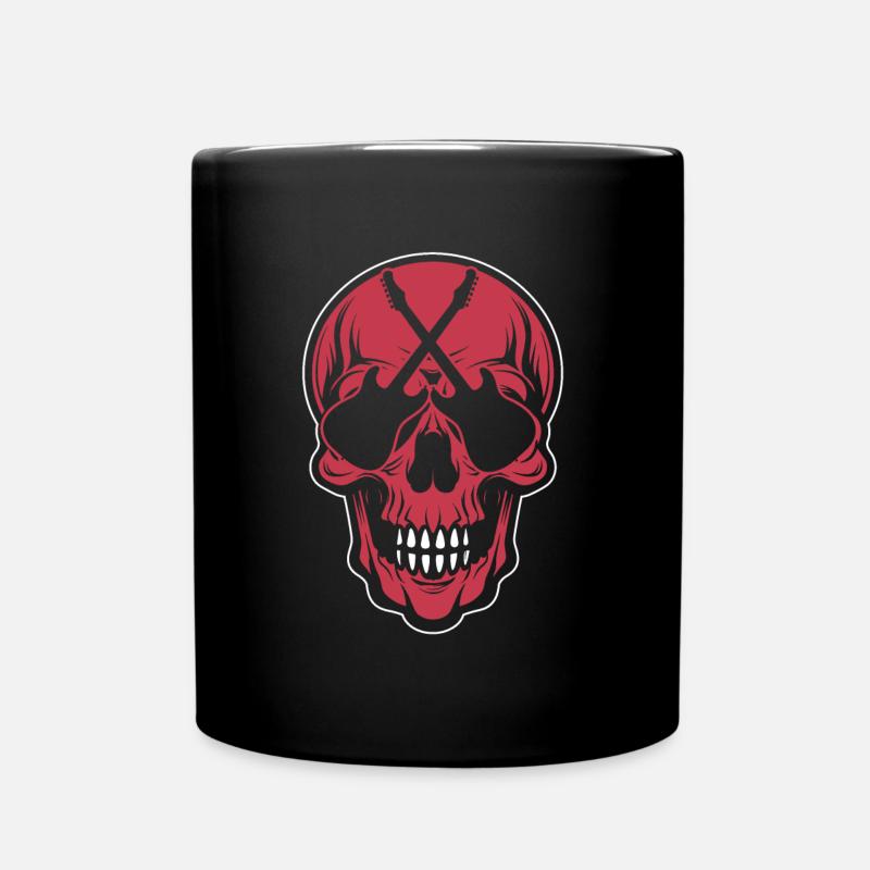 E Gitarre Elektrogitarre Skull Guitar - Tasse einfarbig - Schwarz
