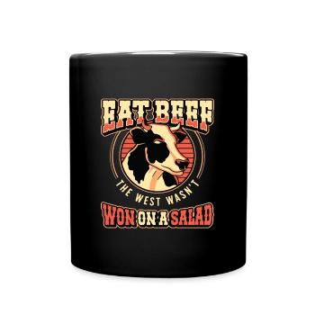 L'élevage bovin Mangez du bœuf The West Cattle Rancher - Mug uni - noir - Devant