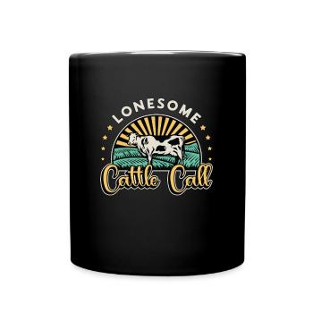 Élevage de bétail Appel de bétail solitaire Animaux de la ferme - Mug uni - noir - Devant